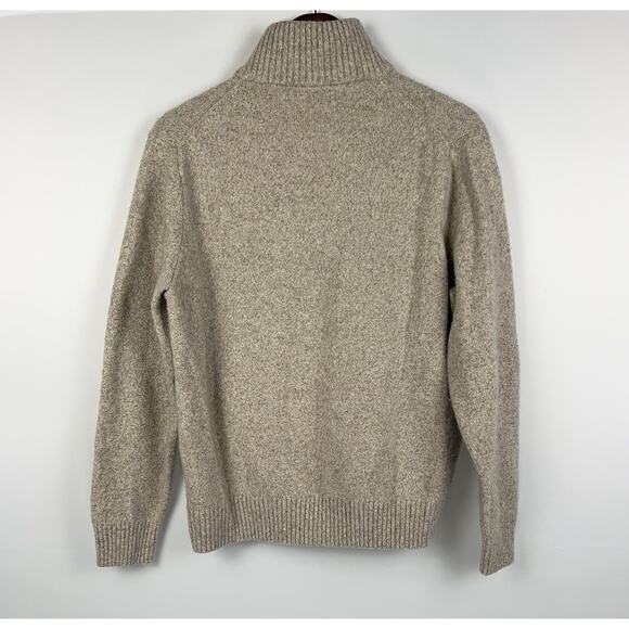 J.Crew Men’s 1/4 Zip Up Merino Wool Blend XL Mock Neck Long Sleeve Sweater - Picture 2 of 7